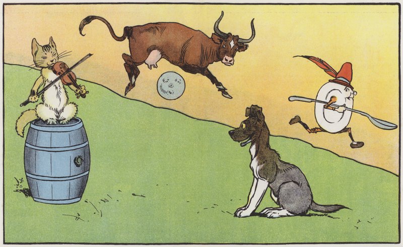 O cachorrinho riu ao ver tal esporte (lito colorido) de John Hassall