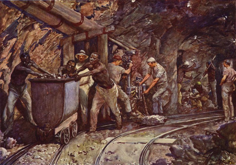Minas de diamantes Kimberley (cor litho) de John Henry Frederick (after) Bacon