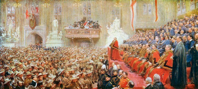 Retorno dos Voluntários Imperiais da Cidade de Londres a Londres, 29 de outubro de 1900 de John Henry Frederick Bacon
