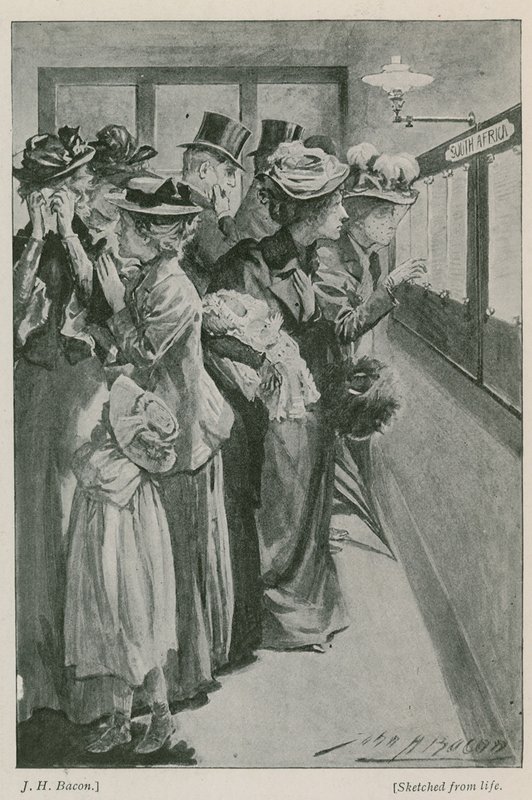 A lista de baixas no Gabinete da Guerra de John Henry Frederick Bacon