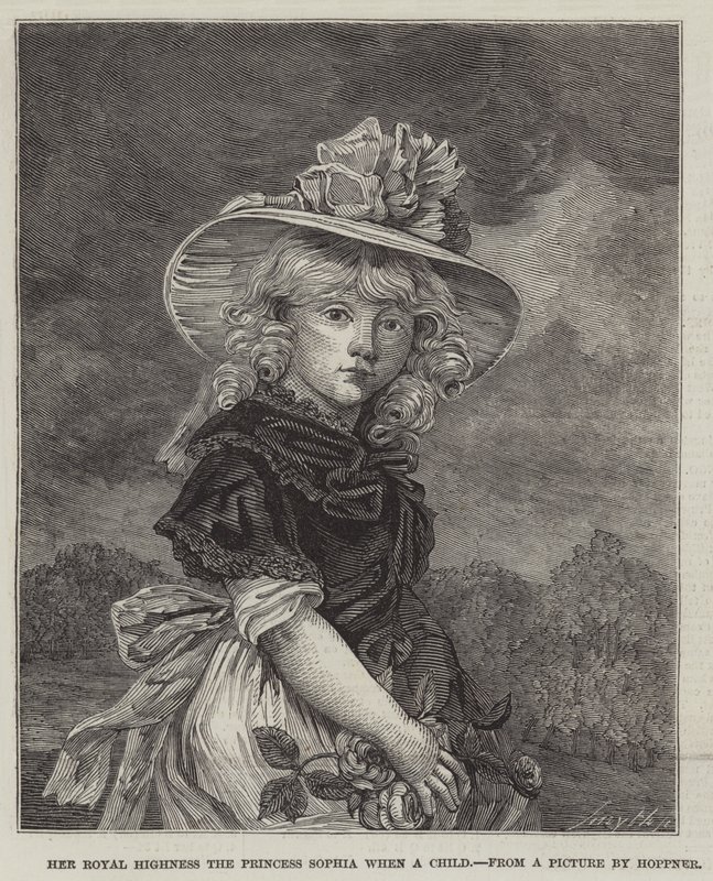 Sua Alteza Real a Princesa Sophia quando uma criança de John Hoppner