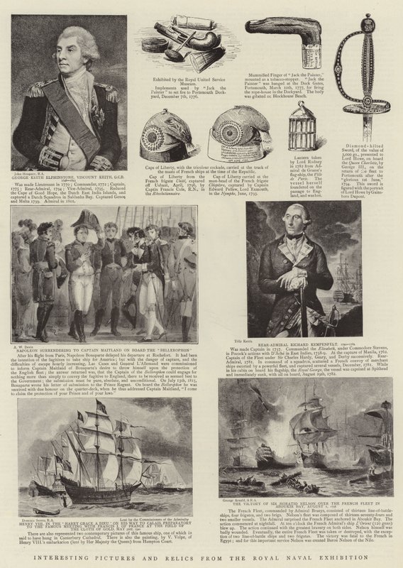 Fotos e relíquias interessantes da Exposição Naval Real de John Hoppner