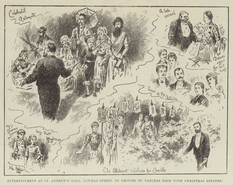 Entretenimento no St Andrew&39;s Hall, Newman-Street, para fornecer St Pancras Pobre com jantares de Natal de John Jellicoe