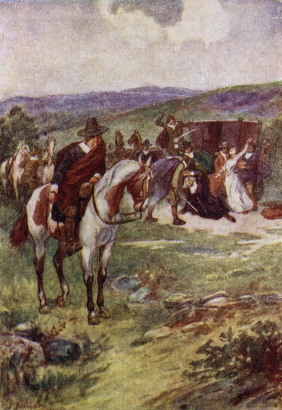 Assassinato de James Sharp, Arcebispo de St Andrews por militantes Covenanters, Magus Muir, Escócia de John Jellicoe