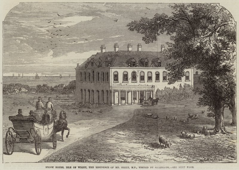 Brook House, Ilha de Wight, a Residência do Sr. Seely, MP, visitada por Garibaldi de John Jessop Hardwick