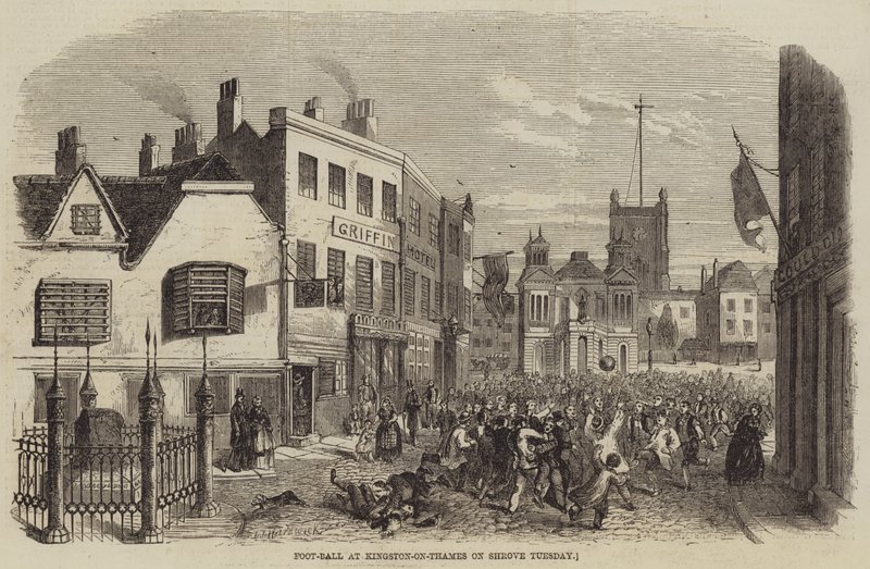 Foot-Ball em Kingston-on-Thames na Terça-feira Gorda de John Jessop Hardwick