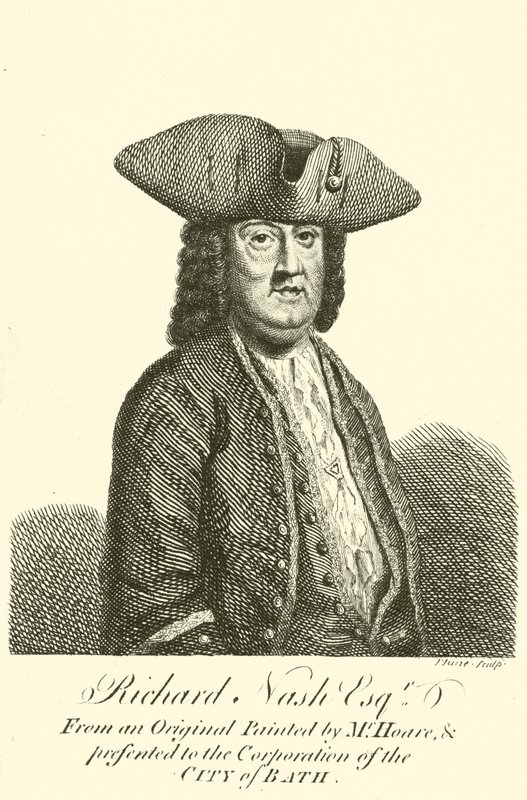 Richard Nash, conhecido como Beau Nash, Welsh dandy, jogador e Mestre de Cerimónias em Bath (gravura) de John June