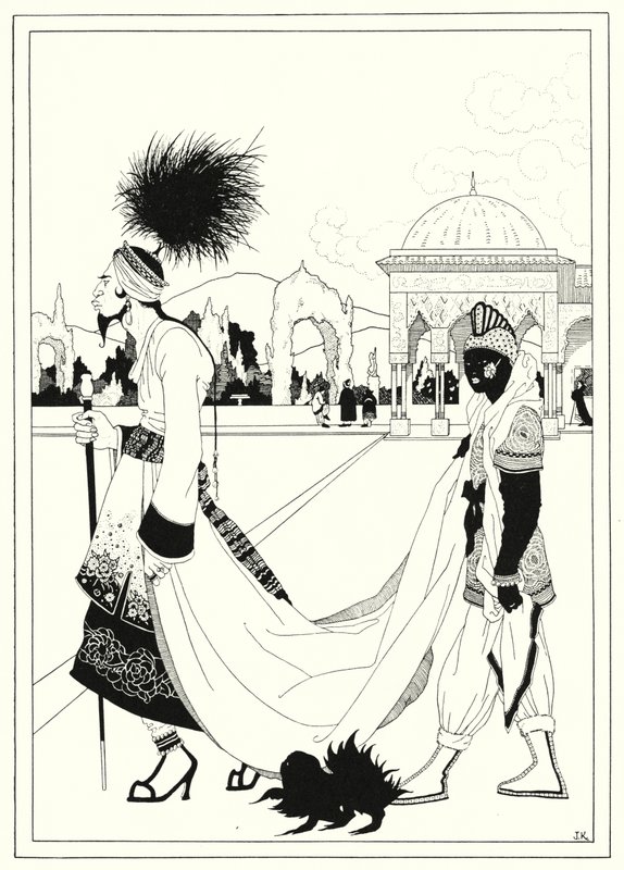 Ilustração para A História de Aladino e a Lâmpada Maravilhosa (litho) de John Kettelwell