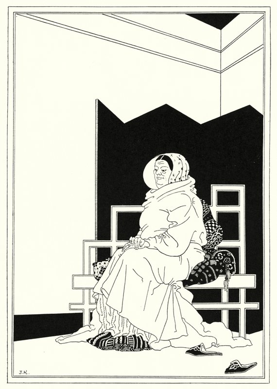 Ilustração para A História de Aladino e a Lâmpada Maravilhosa (litho) de John Kettelwell