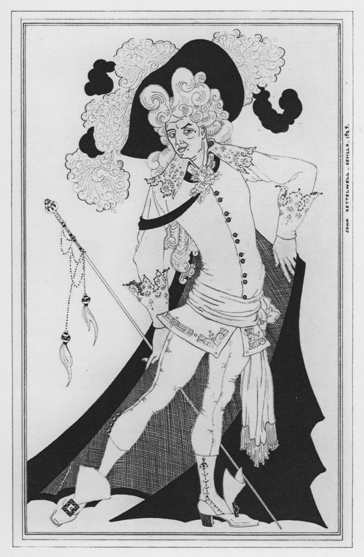 Ilustração de The Way of the World de William Congreve (litho) de John Kettelwell