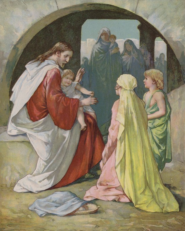 Cristo abençoando criancinhas de John Lawson