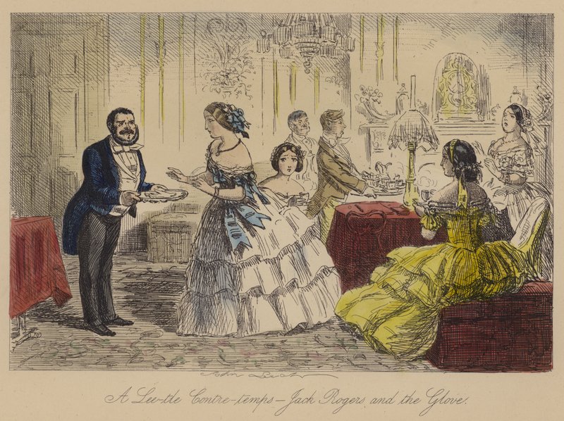 Um Contraste-temps do Lee-t-shirt, Jack Rogers e a luva de John Leech