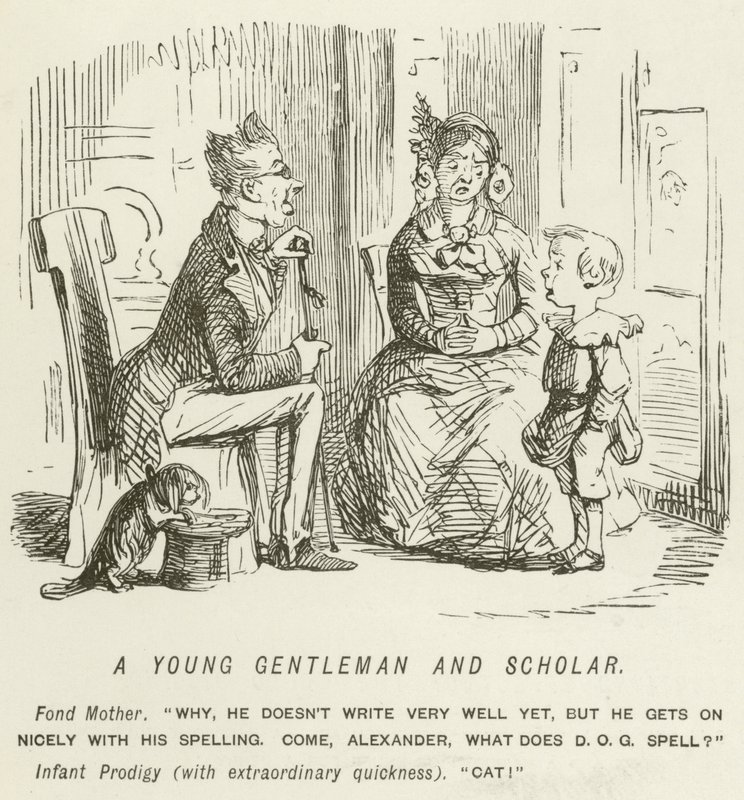 Um jovem cavalheiro e estudioso de John Leech