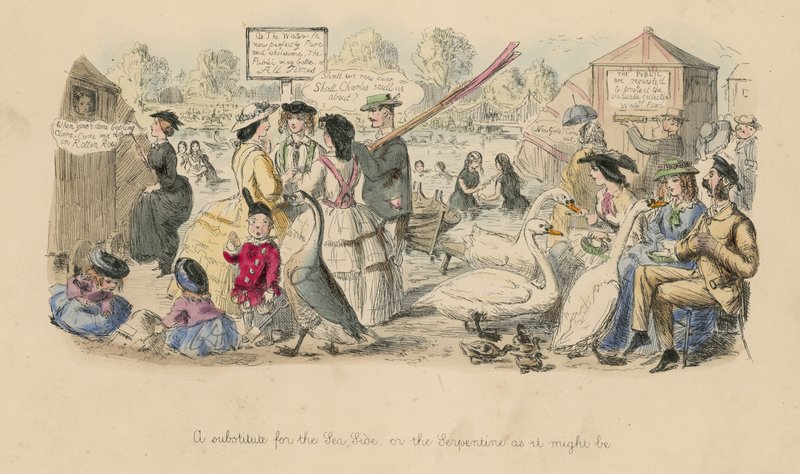 Um substituto para o litoral; ou, o Serpentine como poderia ser de John Leech