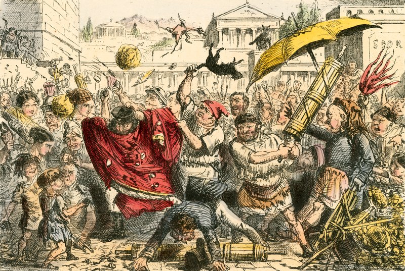 Ápio Cláudio punido pelo povo de John Leech