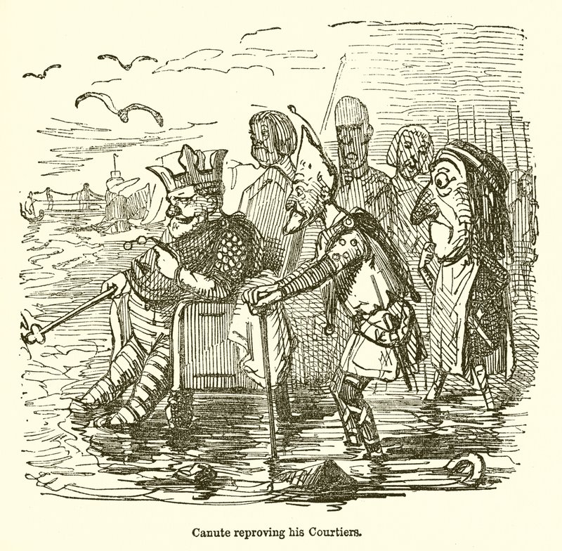 Canute Reprovando seus cortesãos de John Leech