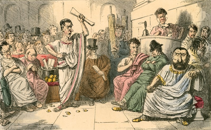 Cícero denunciando Catalina de John Leech