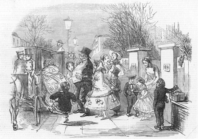 Indo para a pantomima de John Leech