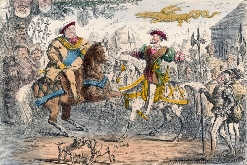 Henrique VIII conhece Francisco I de John Leech