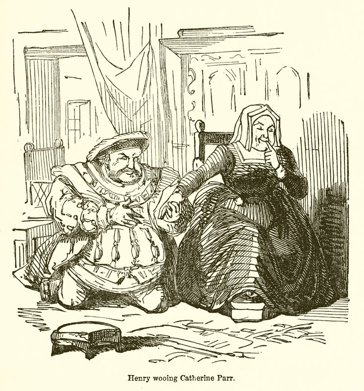 Henry Wooing Catherine Parr de John Leech