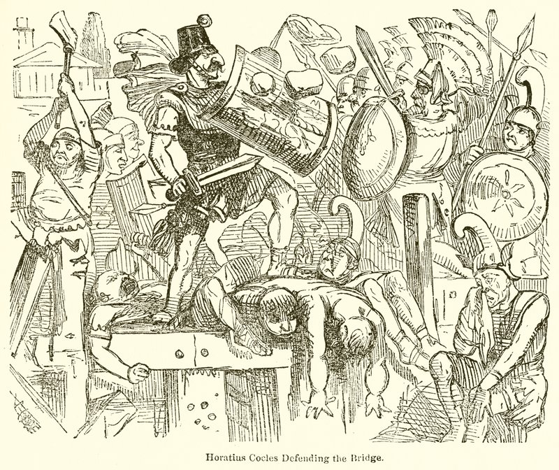 Horatius Cocles defendendo a ponte de John Leech