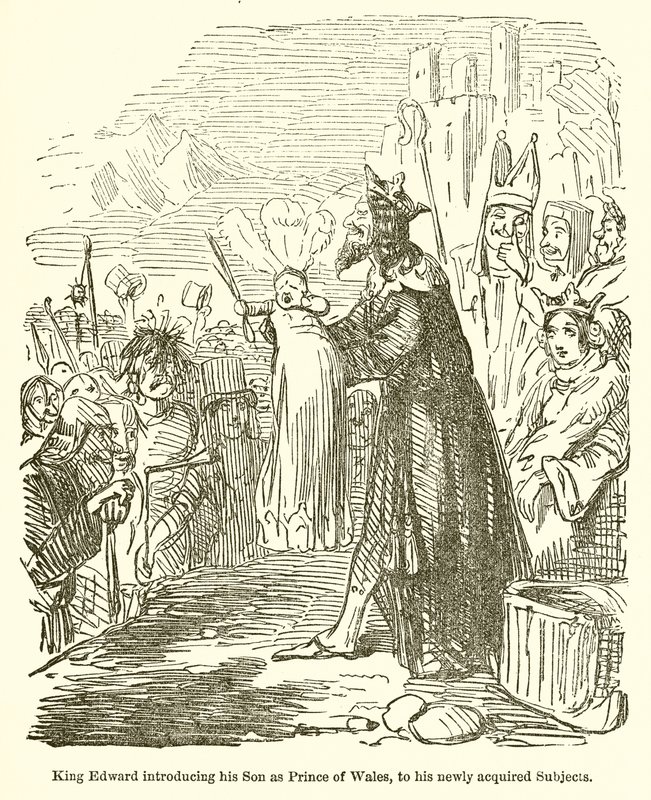 Rei Eduardo Apresentando seu Filho como Príncipe de Gales, aos seus Assuntos Recém-Adquiridos de John Leech