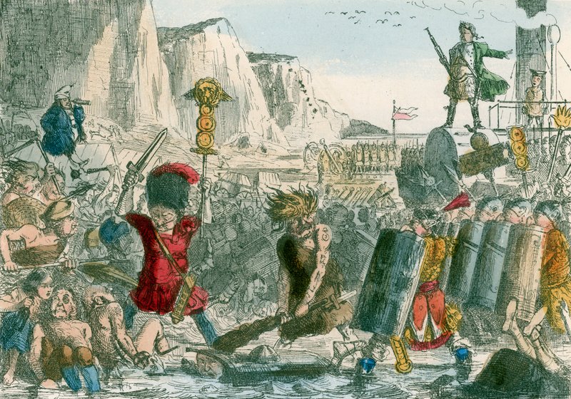 Aterrissar de Júlio César de John Leech