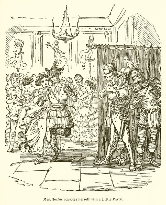 Sra. Sextus Consola-se com uma pequena festa de John Leech
