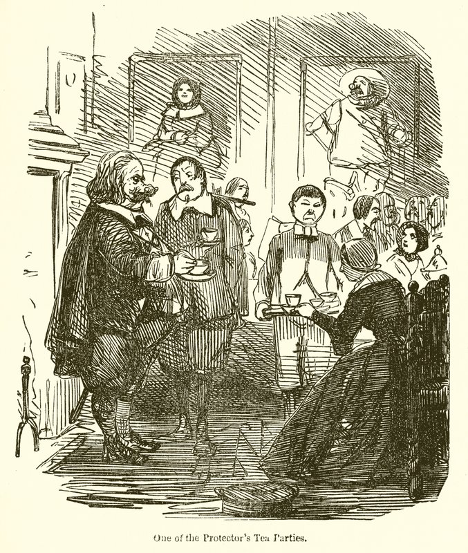 Um dos tea party do protetor de John Leech