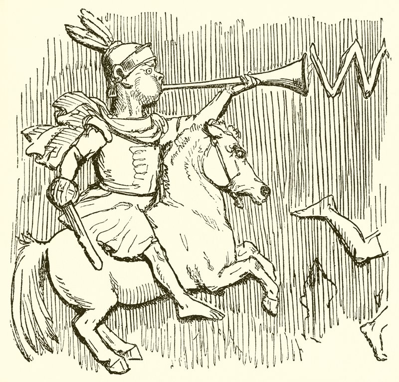 Soldado romano a cavalo de John Leech