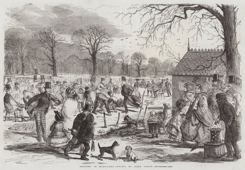 Patinando no Hyde-Park de John Leech