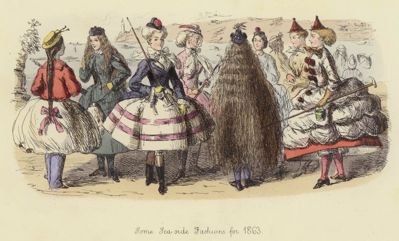 Algumas modas do lado do mar para 1863 de John Leech