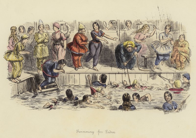 Natação para senhoras de John Leech
