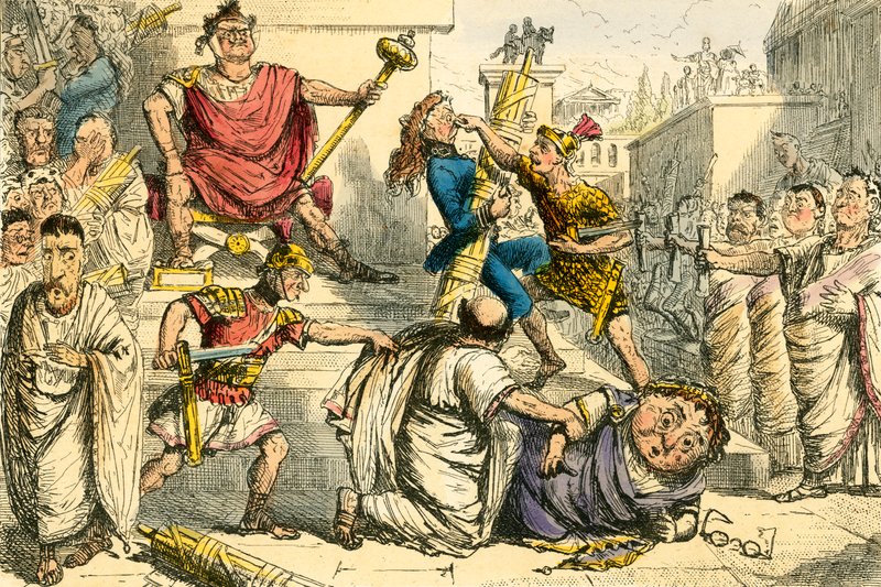 Tarquinius Superbus faz-se rei de John Leech