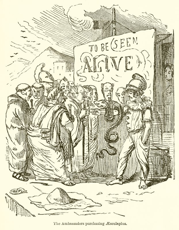 Os embaixadores compram Esculápio de John Leech