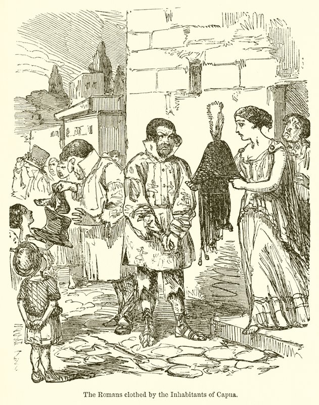 Os Romanos Vestidos pelos Habitantes de Cápua de John Leech