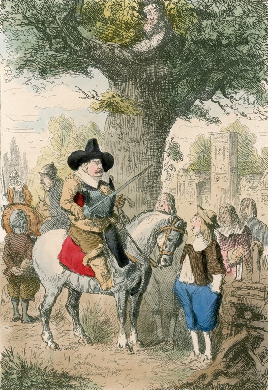 O Royal Oak, The Penderell Family não tem idéia de onde Charles está !!! de John Leech