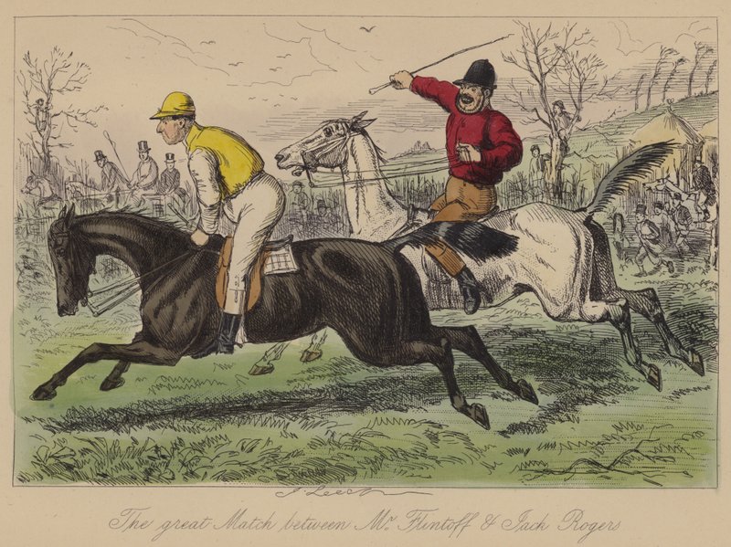 O grande jogo entre Mr Flintoff e Jack Rogers de John Leech