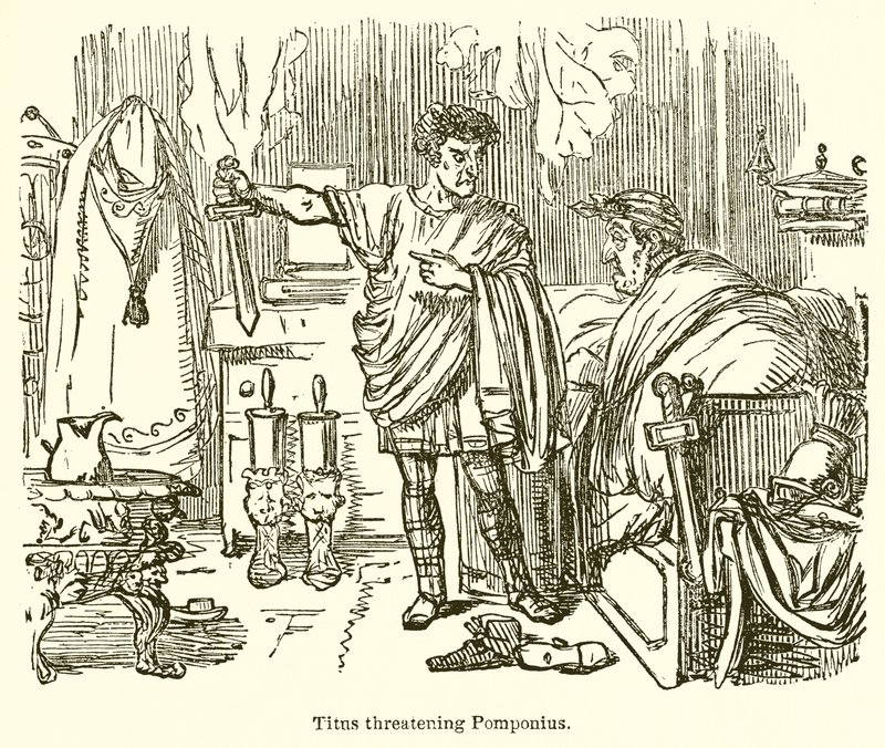 Ameaçando Tito Pomponius de John Leech