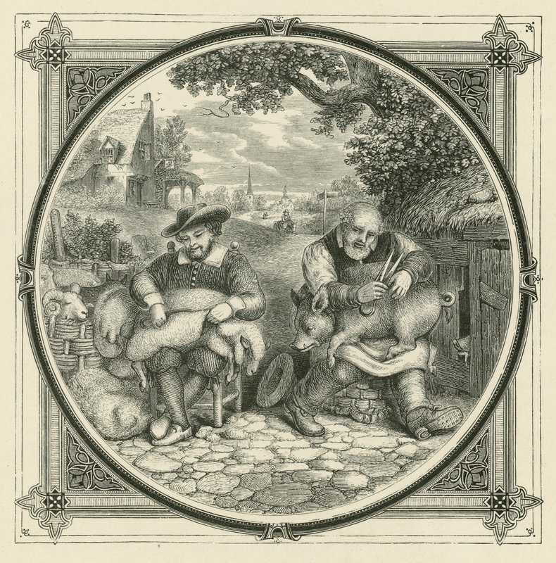 Grande choro e pouca lã (gravura) de John Leighton