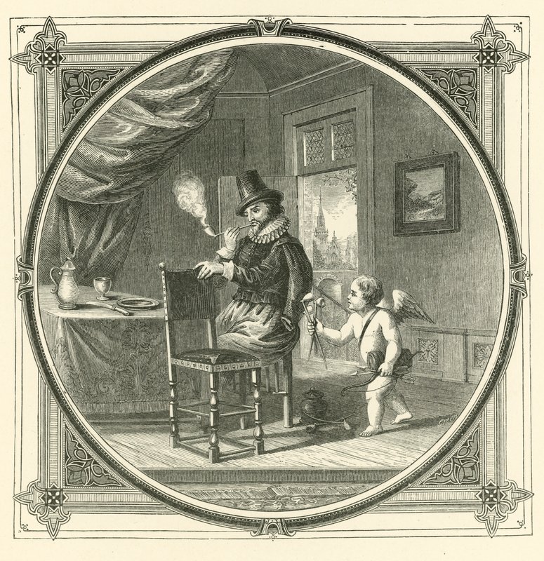 O fumo é o alimento dos Amantes (gravura) de John Leighton