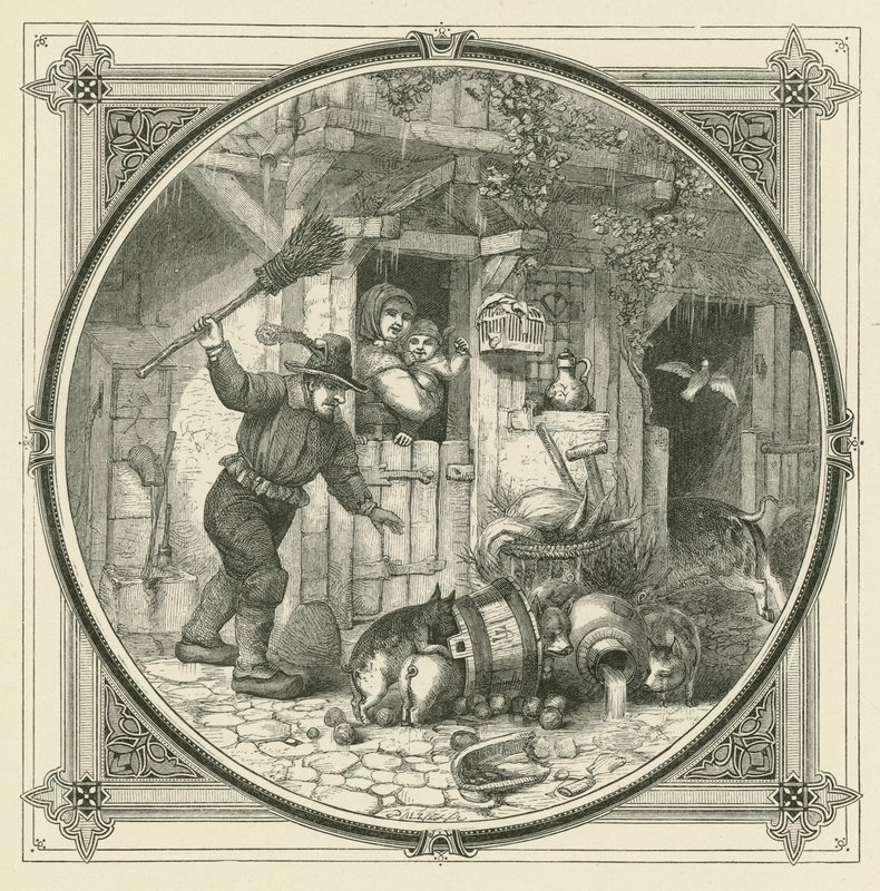 O que a porca faz, os porquinhos devem pagar (gravura) de John Leighton