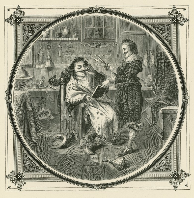 Quem aprenderia a barbear-se bem, deve primeiro praticar na barba de um tolo (gravura) de John Leighton
