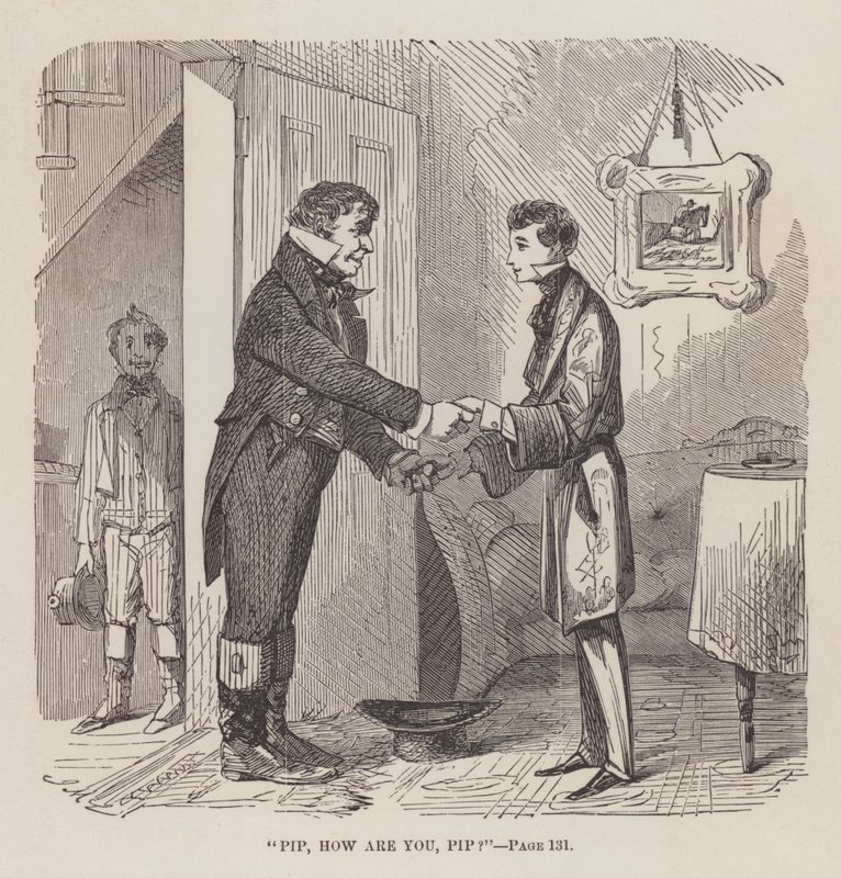 &39;Pip, How are you Pip&39;, ilustração para &39;Great Expectations&39; de Charles Dickens, 1861 de John McLenan
