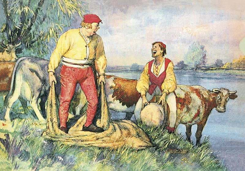 O Pai Natal grande e o Pai Natal pequeno de John Millar Watt