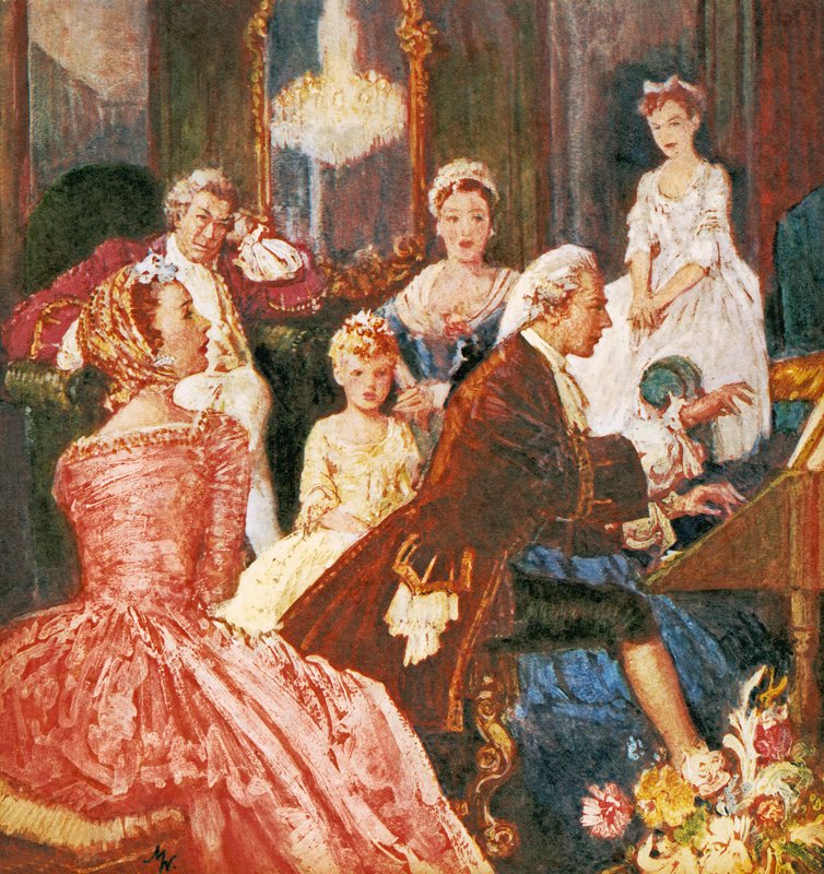 O Mestre Músico, Handel (litografia a cores) de John Millar Watt