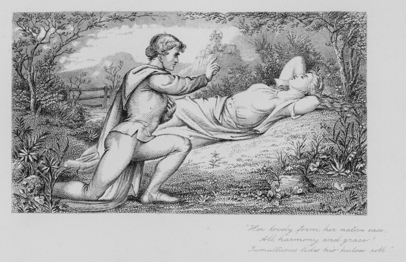 Robert Burns: Blooming Nelly (gravura) de John Moyr (attr.to) Smith