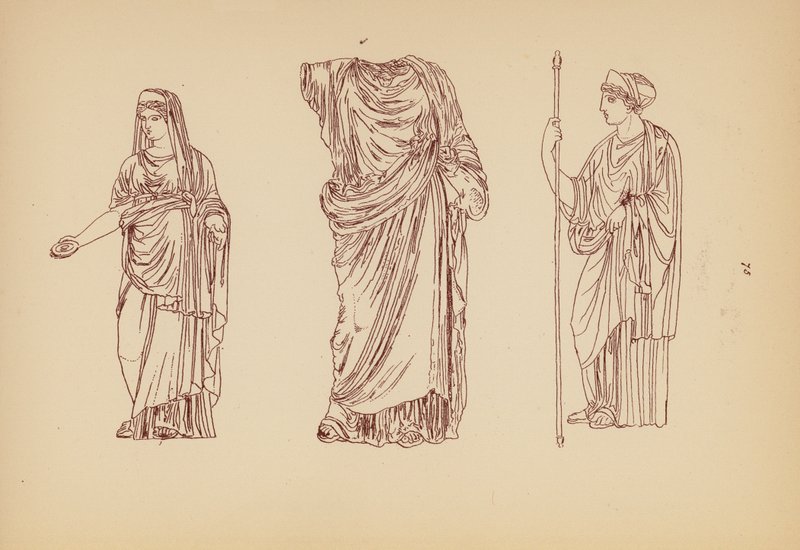 Fato de mulher da Grécia Antiga (litografia) de John Moyr Smith