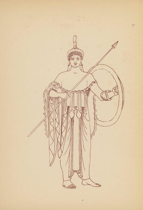 Fato de mulher da Grécia Antiga (litografia) de John Moyr Smith