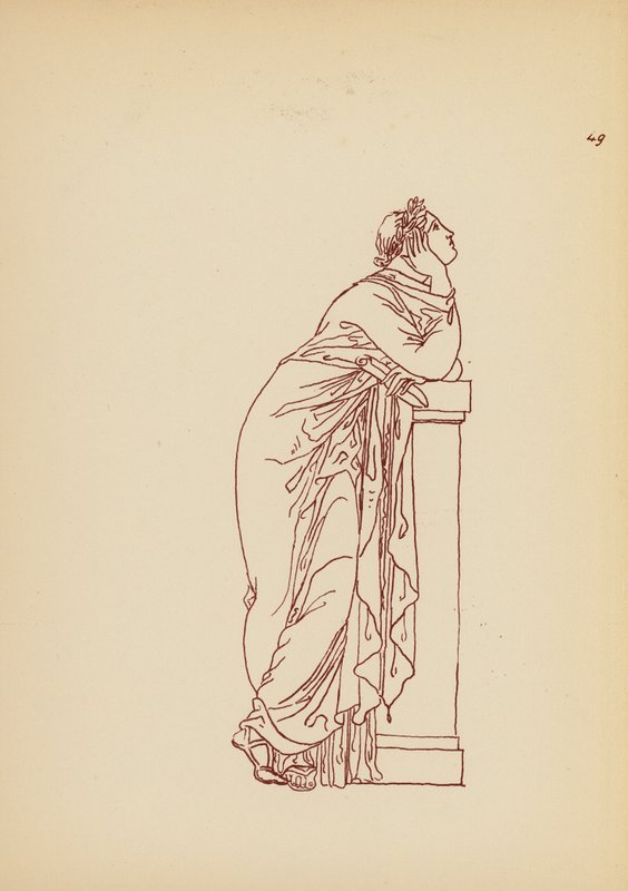Fato de mulher da Grécia Antiga (litografia) de John Moyr Smith